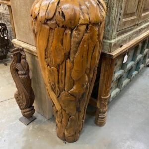 teak root vase