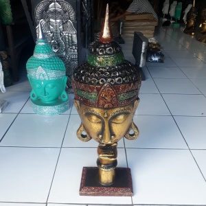 Wooden stand buddha